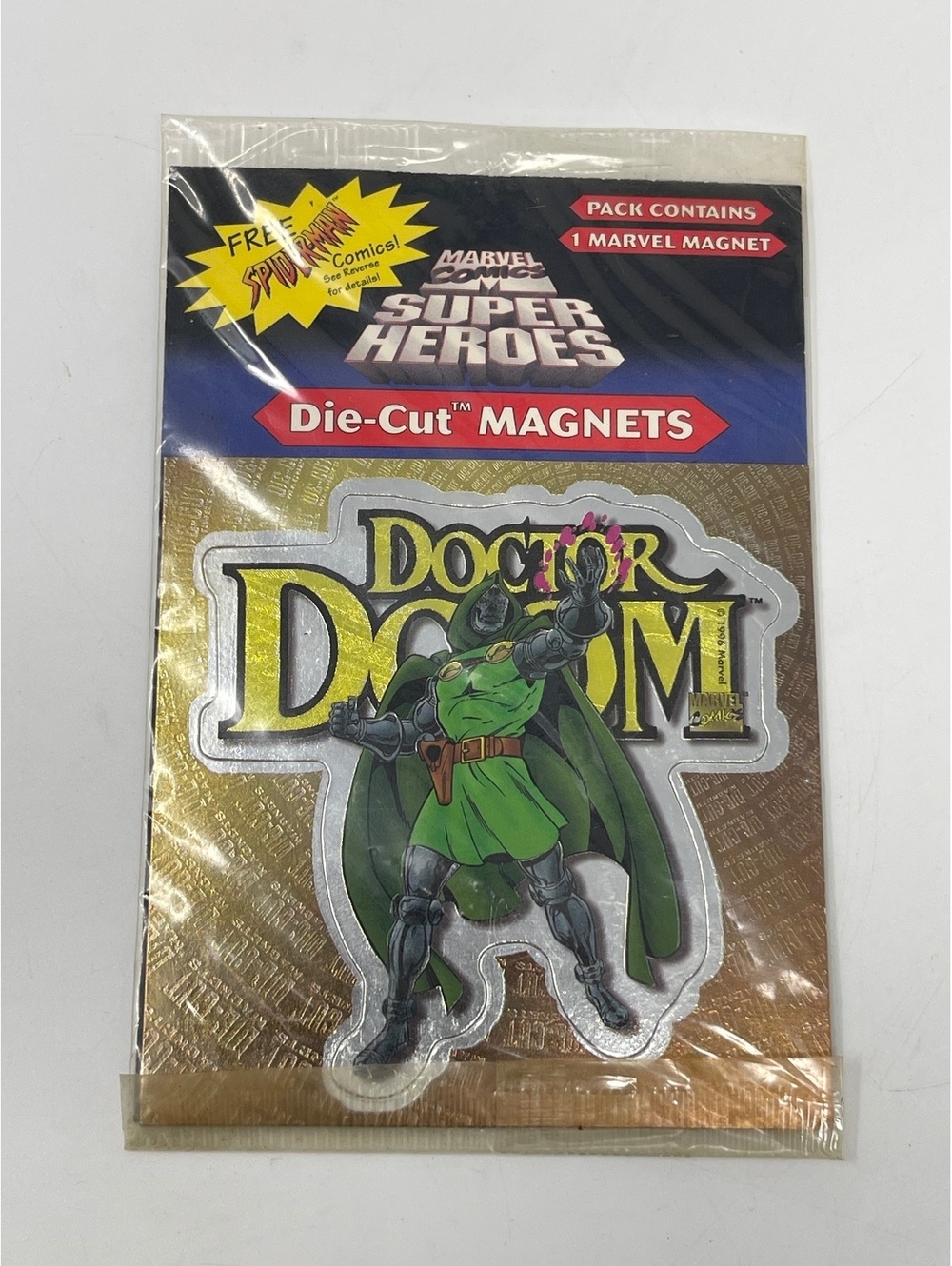 Vintage 1996 Marvel Comics Super Heroes Doctor Doom Die-Cut Magnet